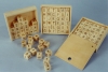 Dřevené kostky písmena, čísla, tvary